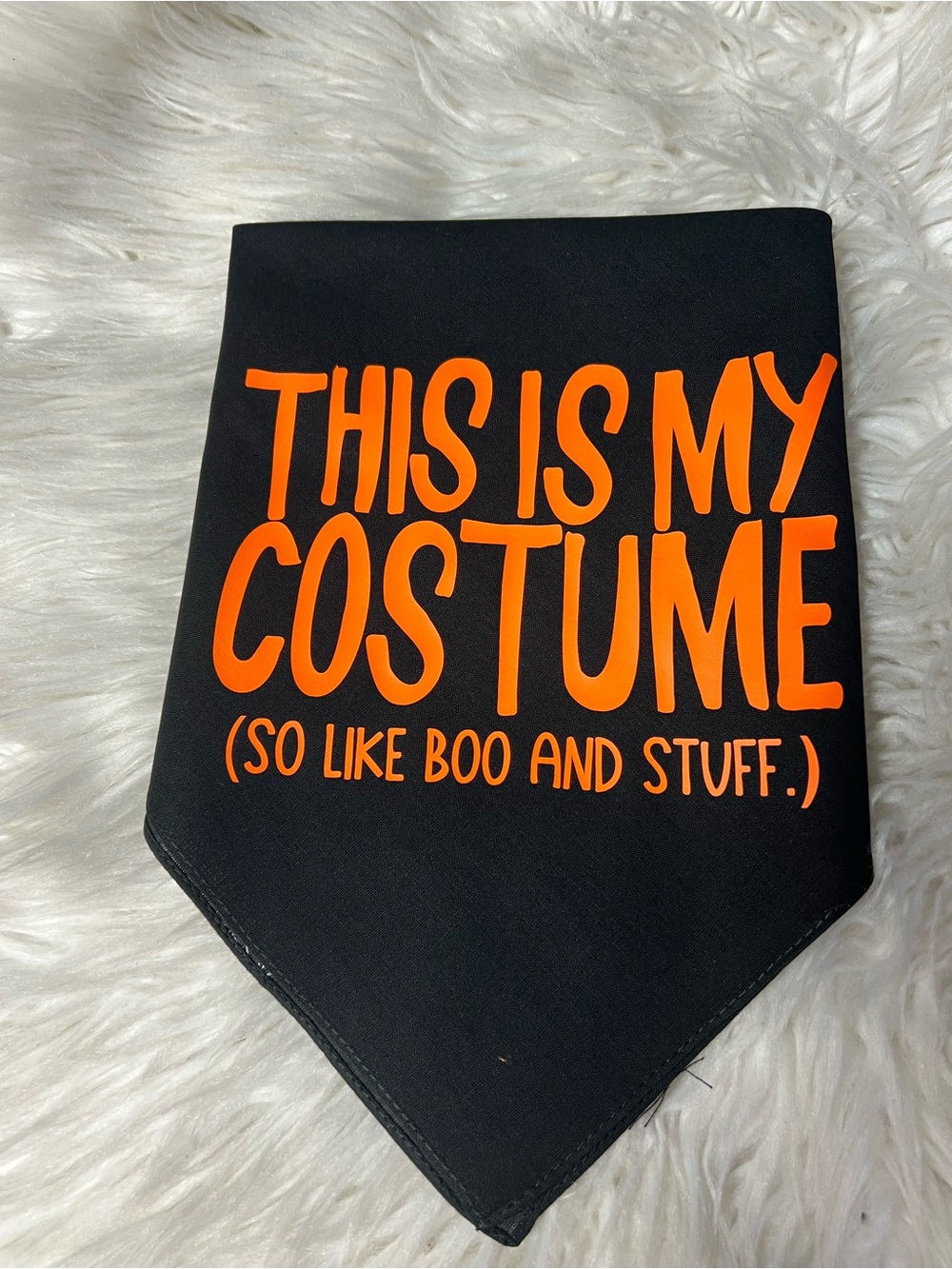 - Brand new  dog bandanna this is my costume so like boo and stuff